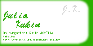 julia kukin business card